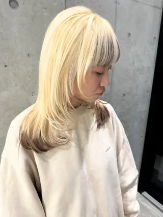 ミディアム カラー ヘアアレンジ ミニボブ/ブリーチ 🌈MISATOのヘアスタイル