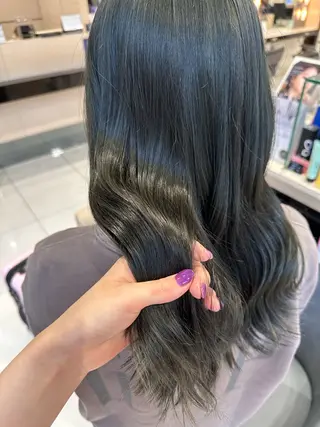 セミロング カラー クロスパーマ/うる艶 カラー/Kurumiのヘアスタイル