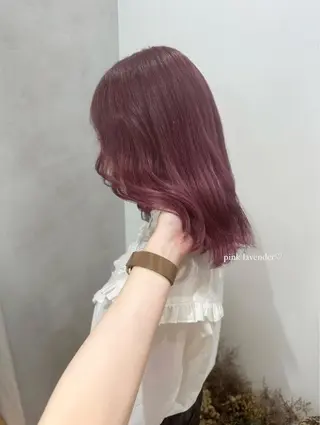セミロング カラー ヘアアレンジ Himawari♡ 柔らかいカラーのヘアスタイル