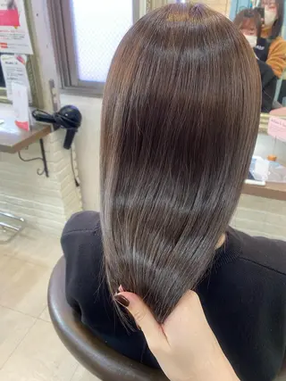 ロング カラー パーマ ヘアアレンジ kame|レイヤー / 似合わせ顔周りのヘアスタイル