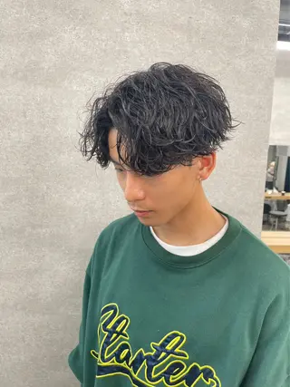 カラー パーマ ヘアアレンジ メンズ ✨【公式】渋谷メンズ サロン BLUCK✨のヘアスタイル