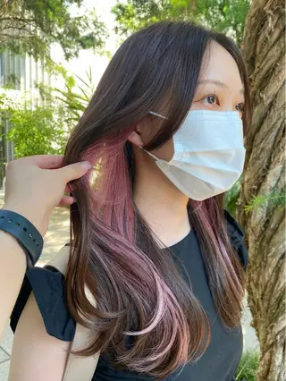 セミロング ナガイ アヤのヘアスタイル