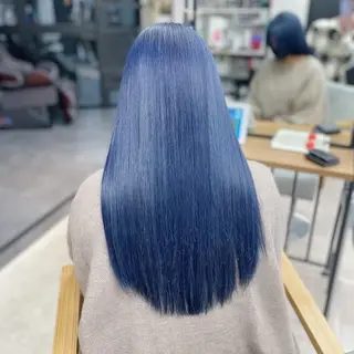 ロング カラー メンズ ☁️かずき☁️青.紫 推し活カラー💫のヘアスタイル