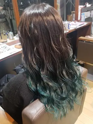 ロング カラー パピヨンロゼ 髪質改善/酸性のヘアスタイル