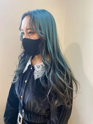ロング カラー パーマ ヘアアレンジ メンズ キッズ マツエク・マツパ 🌈デザインヘア職人 Kaede🌈のヘアスタイル