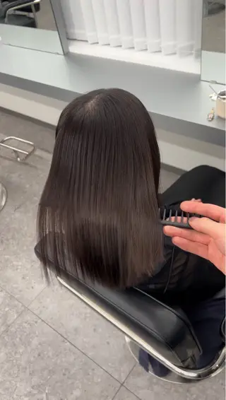 ミディアム 髪質改善ストレート Kantaのヘアスタイル