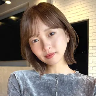 ショート カラー パーマ 顔まわり🥨レイヤー /透明感/水口舞奈のヘアスタイル