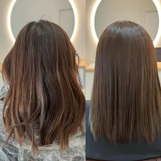 セミロング カラー ヘアアレンジ キッズ 横浜関内髪質改善 re:Magoのヘアスタイル