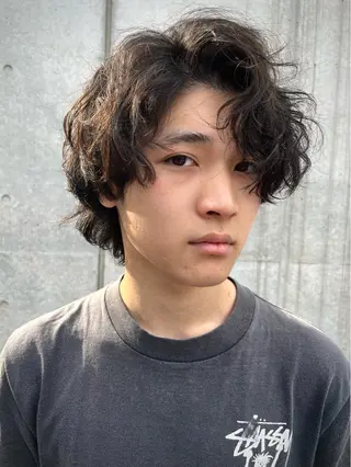 ミディアム パーマ メンズ Koichi Satoのヘアスタイル