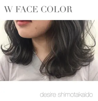 セミロング カラー 薄田 珠美のヘアスタイル