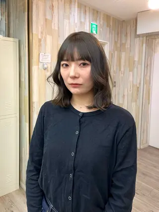 ミディアム カラー 毛流れヘア×眉 ワックス/RIKUのヘアスタイル