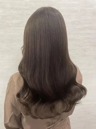 セミロング 透明感カラー/艶髪/ ハイトーン/栄/谷崎のヘアスタイル