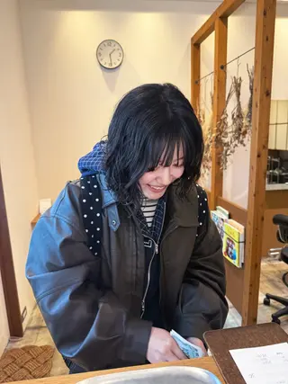 ミディアム パーマ ‎🤍江坂 ハヤシアヤナ‎🤍のヘアスタイル