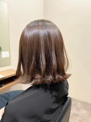 ミディアム カラー 骨格/顔型/伏見/ 佐藤 里菜のヘアスタイル