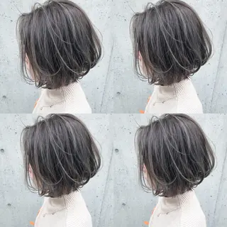 ショート カラー パーマ ヘアアレンジ メンズ キッズ ネイル マツエク・マツパ 韓国風×透明感カラー 髪質改善オタベシンヤのヘアスタイル
