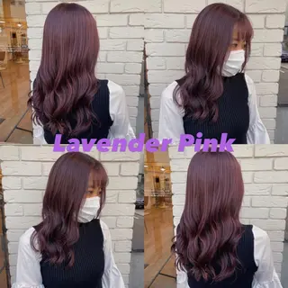 セミロング 韓国|ミルクティ momoeのヘアスタイル