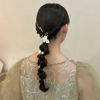 ヘアアレンジ MIDORI🎀 透明感/ベージュのヘアスタイル