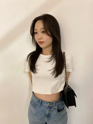 ロング カラー 松林 芽依のヘアスタイル