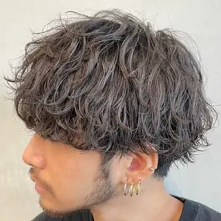 ミディアム パーマ ヘアアレンジ メンズ fifth 石川 凪のヘアスタイル