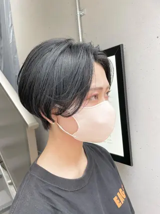 ショート カラー ✨透明感カラー✨ ✨小顔カット✨山木のヘアスタイル