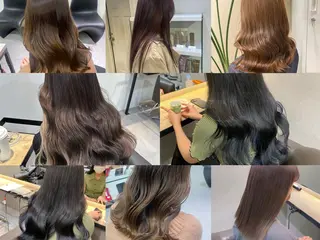 ロング カラー ヘアアレンジ 渋谷/原宿♡PELE 縮毛矯正/ストレートのヘアスタイル