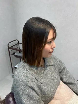 ミディアム Mao 🎀bob Oliveカラー🌿のヘアスタイル