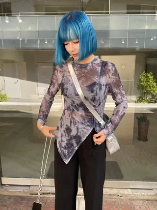 ミディアム カラー 吉田一輝 外国人パーマのヘアスタイル