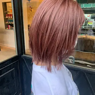 ミディアム カラー SAKINO. ベージュカラーのヘアスタイル