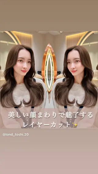 ロング カラー レイヤー❣️縮毛矯 川村利幸のヘアスタイル