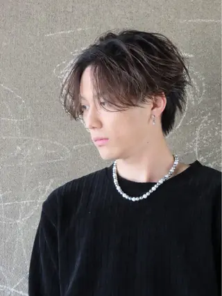 ミディアム カラー パーマ 【メンズ特化】玉貞 健太のヘアスタイル