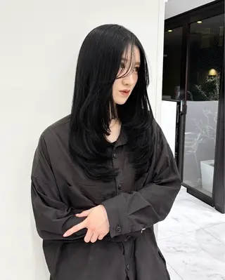 ロング カラー 似合わせレイヤー/ 縮毛矯正🎀minaのヘアスタイル