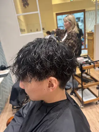 パーマ メンズ 河添 麗菜のヘアスタイル