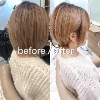 ショート カラー 三鷹で1番ショート ボブをカットする新谷のヘアスタイル