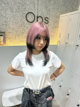 セミロング カラー 🌱ブリーチ・透明感 カラー/mapi🦭のヘアスタイル