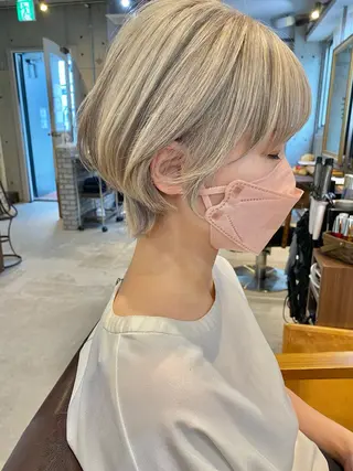 ショート カラー 似合わせカラーパーマ 🌿kitin米川のヘアスタイル