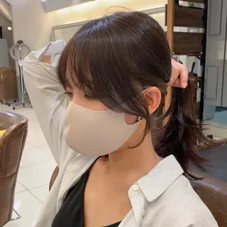 セミロング カラー ヘアアレンジ 横浜/レイヤーカット /韓国ヘア/佐藤記正のヘアスタイル