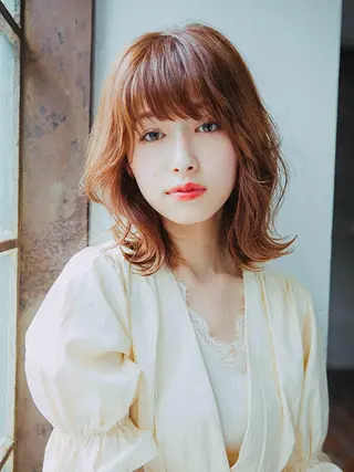 ミディアム カラー パーマ ヘアアレンジ 【公式】amble luxe池袋東口🩷のヘアスタイル