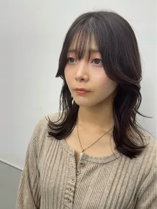 セミロング 韓国ヘア🇰🇷 スズキのヘアスタイル