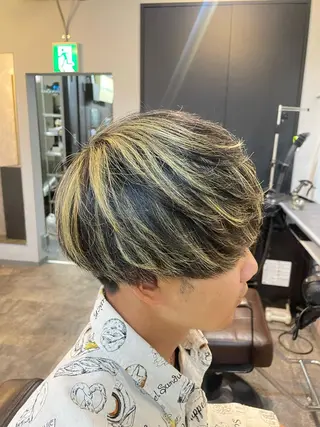 カラー メンズ 加藤 聖也のヘアスタイル
