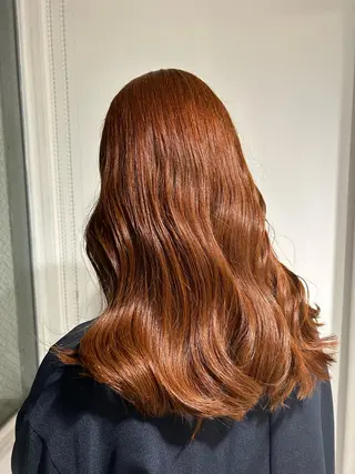 ロング カラー 愛結 暖色カラー🎀🩰のヘアスタイル