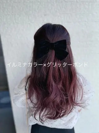 ロング カラー ヘアアレンジ やまこし 美裕樹のヘアスタイル