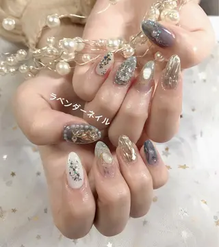 ネイル ラベンダー💖日暮里 ルル💖ネイルのネイルデザイン