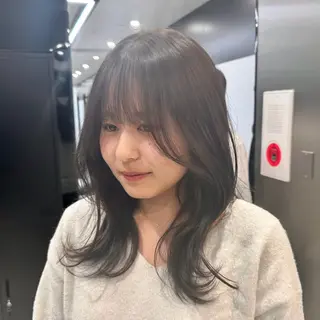セミロング カラー 新宿/顔周りカット/ レイヤー/がっきーのヘアスタイル