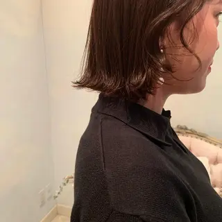 ミディアム カラー SAKINO. ベージュカラーのヘアスタイル