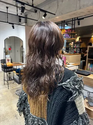 セミロング パーマ レイヤー/大人ボブ 渡邉【日吉美容室】のヘアスタイル