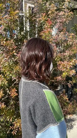 ミディアム パーマ 増田 ルナのヘアスタイル