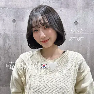 ミディアム 韓国𝐻𝑎𝑖𝑟 🇰🇷🖤ハラのヘアスタイル