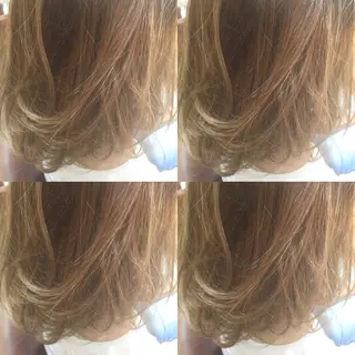 ミディアム カラー パーマ 【白髪ぼかし 専門GBG】自由が丘のヘアスタイル