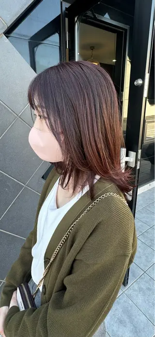 ミディアム カラー 下小鶴 優治のヘアスタイル