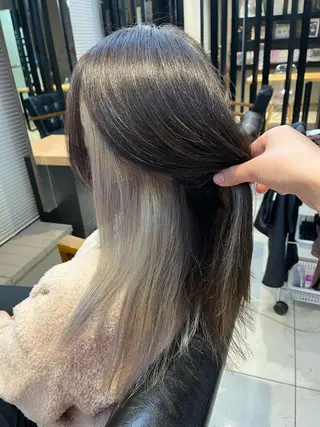 ロング ヘアアレンジ メンズ キッズ ネイル マツエク・マツパ アイブロウ 透明感カラー🤎 ゆりのヘアスタイル